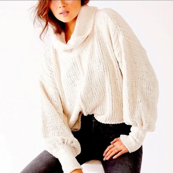 Free People Be Yours chunky knit sweater - Picture 1 of 3